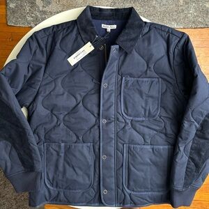 ALEX MILL Men’s Philip Jacket Quilted Cotton Nylon Navy Size XL New